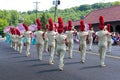 Marching Band Plays to Crowds in Mendota Royalty Free Stock Photo